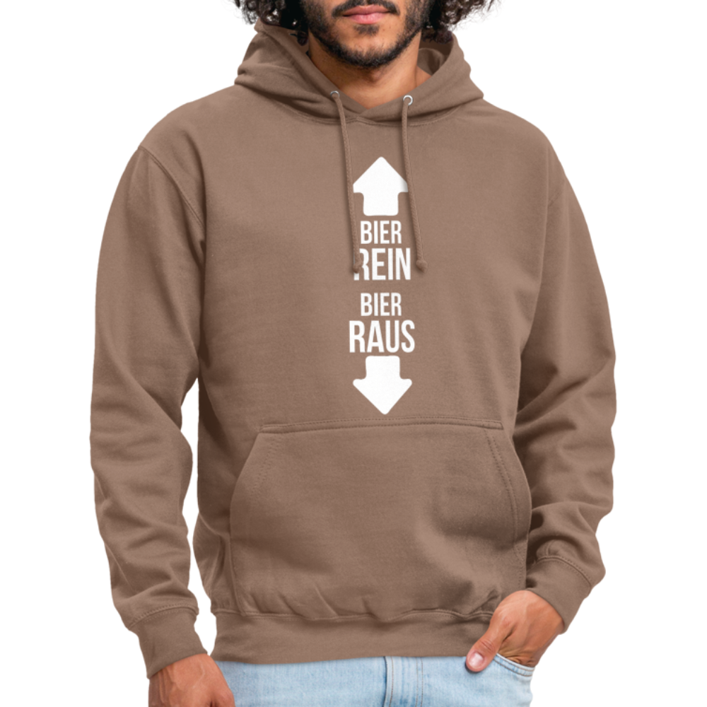 BIER REIN BIER RAUS - Unisex Hoodie - Mokka