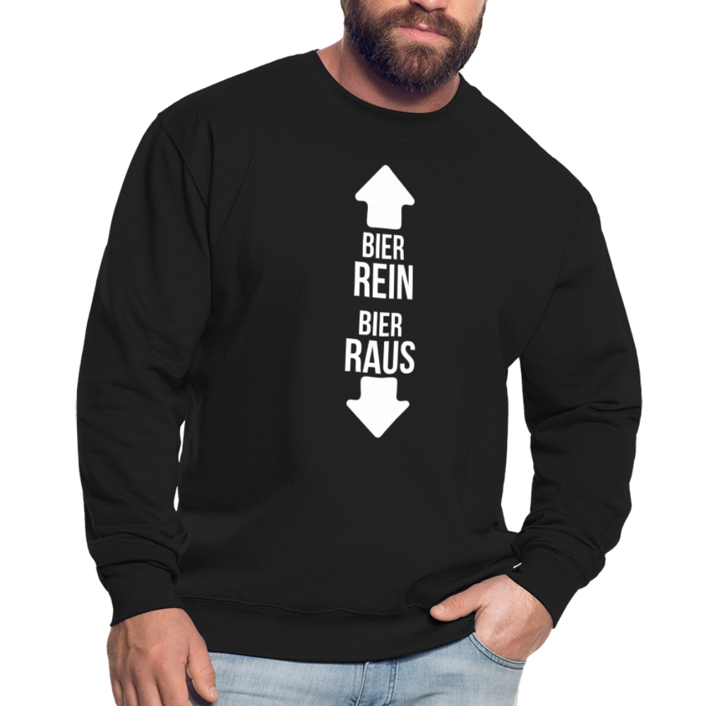 BIER REIN BIER RAUS - Unisex Pullover - Schwarz