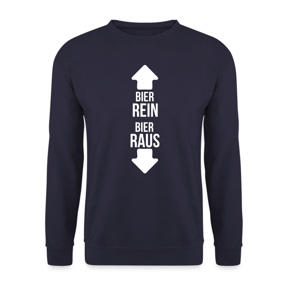 BIER REIN BIER RAUS - Unisex Pullover - Navy