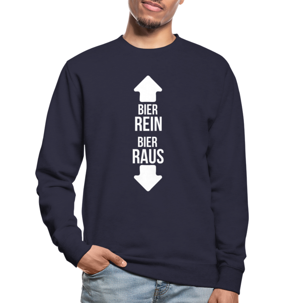 BIER REIN BIER RAUS - Unisex Pullover - Navy