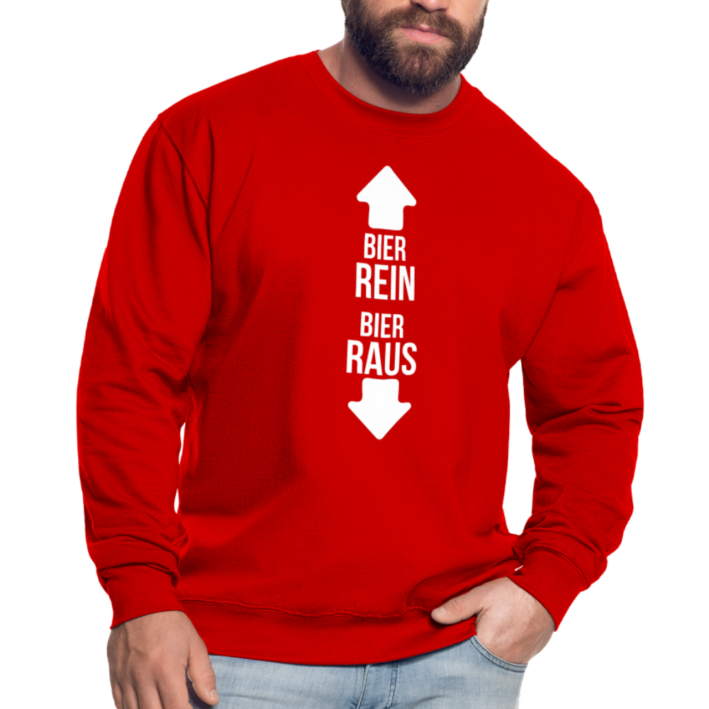 BIER REIN BIER RAUS - Unisex Pullover - Rot