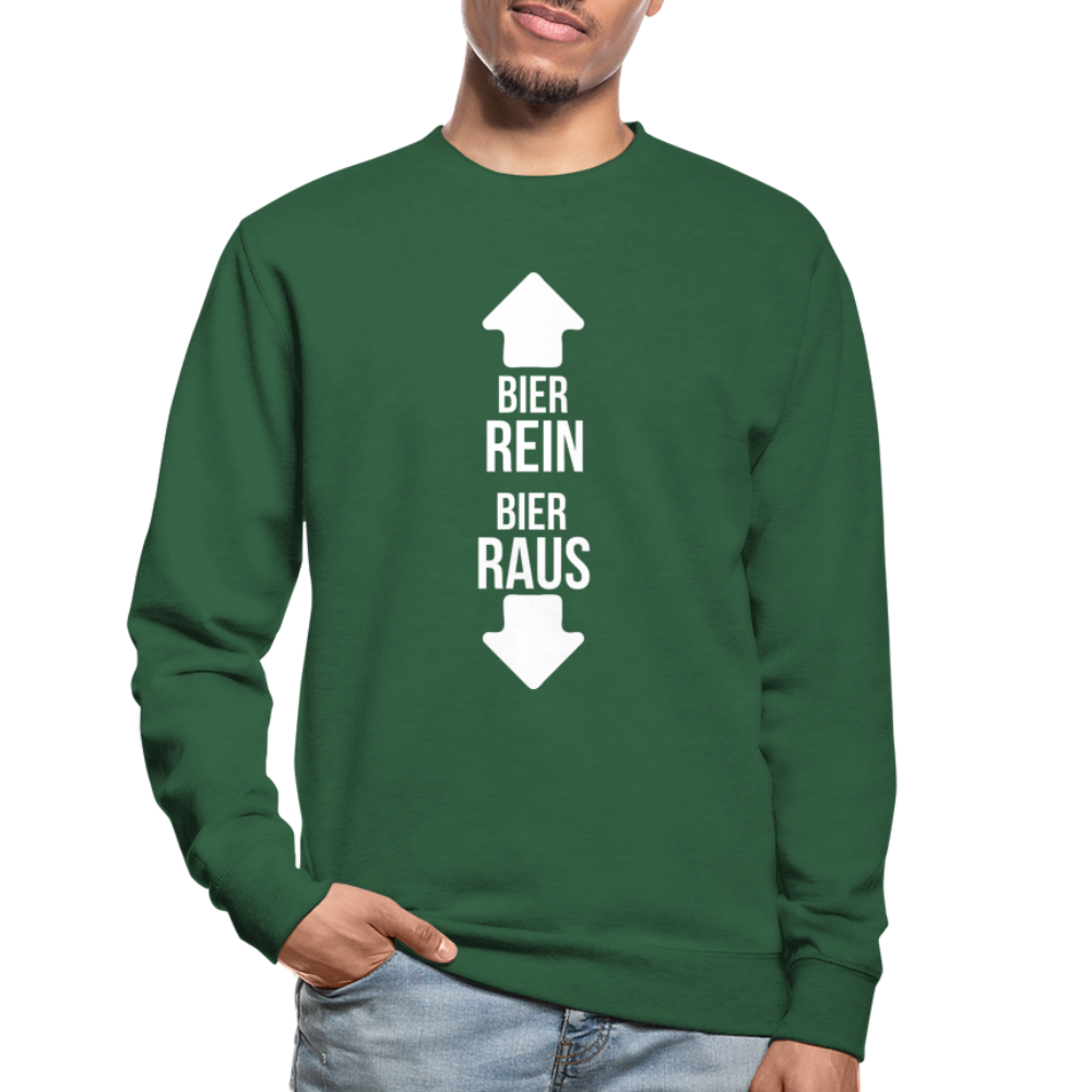 BIER REIN BIER RAUS - Unisex Pullover - Grün