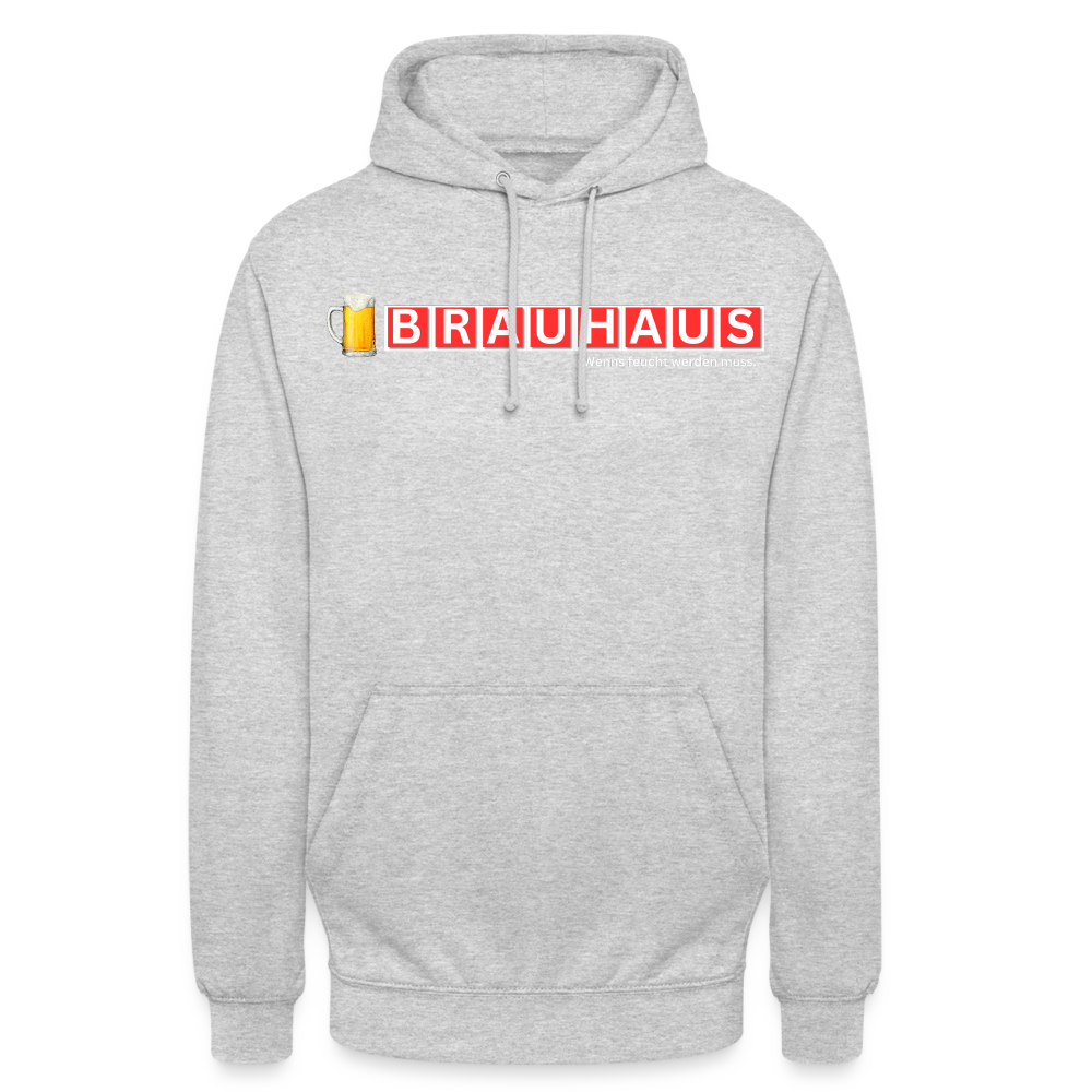 BRAUHAUS - Unisex Hoodie - Hellgrau meliert