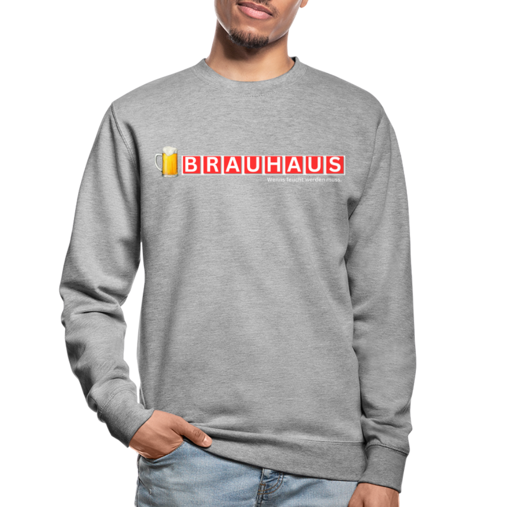 BRAUHAUS - Unisex Pullover - Weißgrau meliert