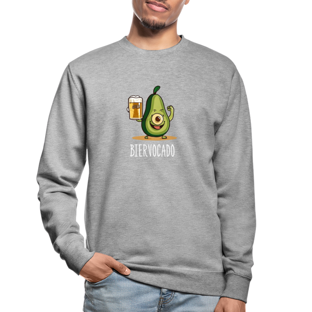 BIERVOCADO - Unisex Pullover - Weißgrau meliert