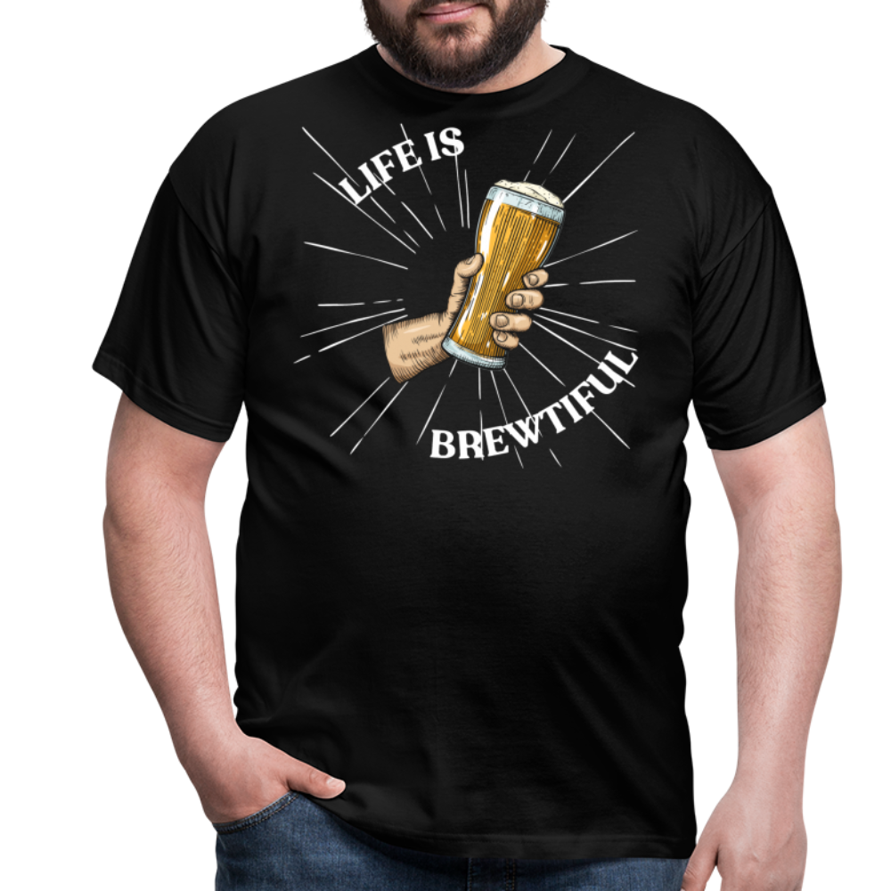 LIFE IS BREWTIFUL - Herren T-Shirt - Schwarz