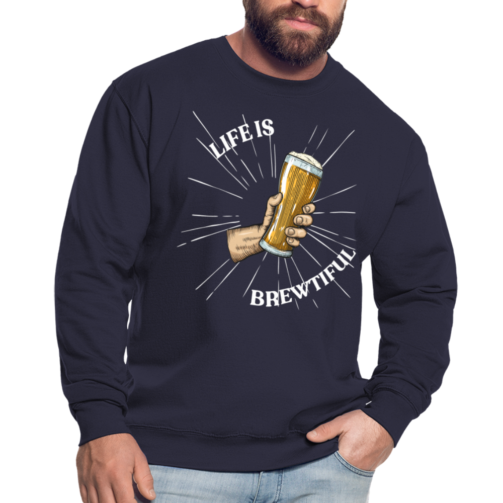 LIFE IS BREWTIFUL - Unisex Pullover - Navy