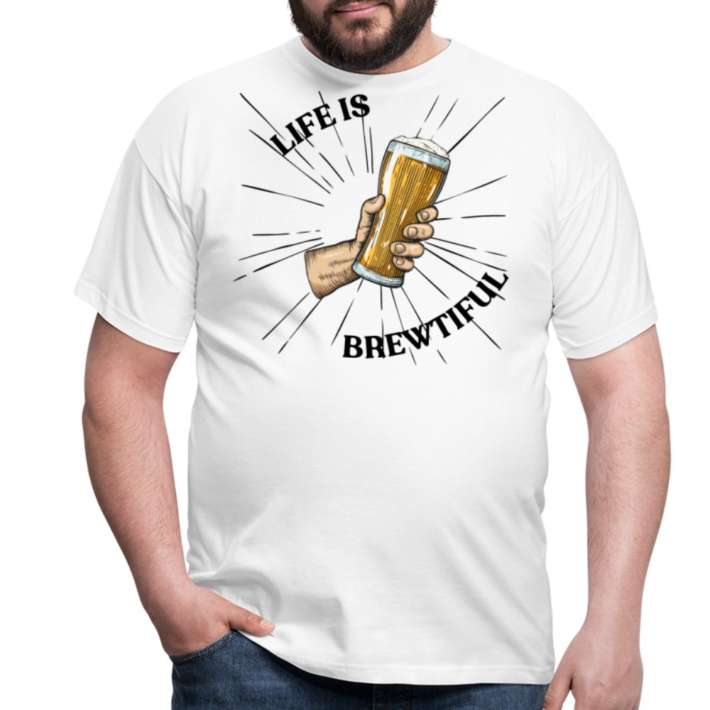 LIFE IS BREWTIFUL - Herren T-Shirt - weiß