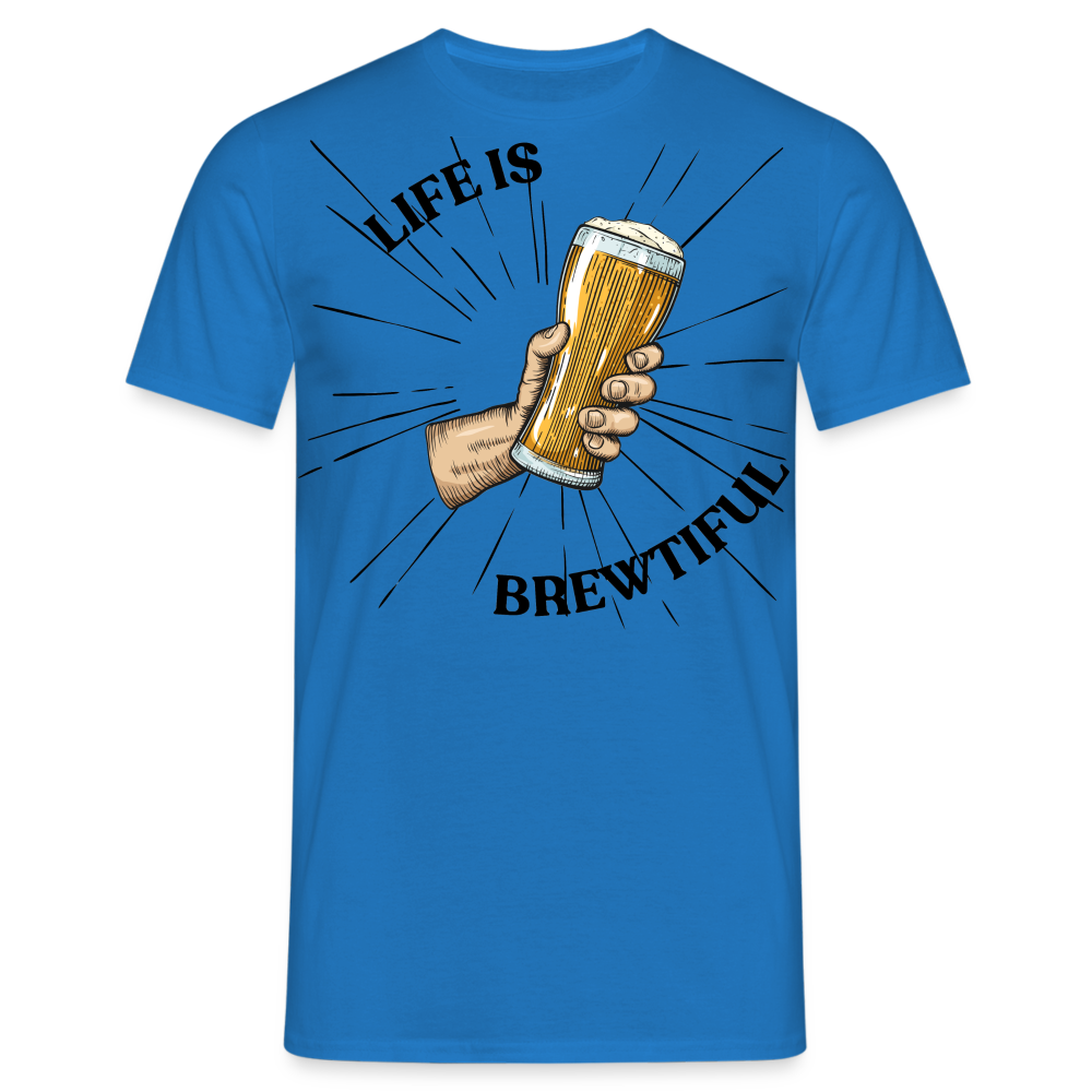 LIFE IS BREWTIFUL - Herren T-Shirt - Royalblau