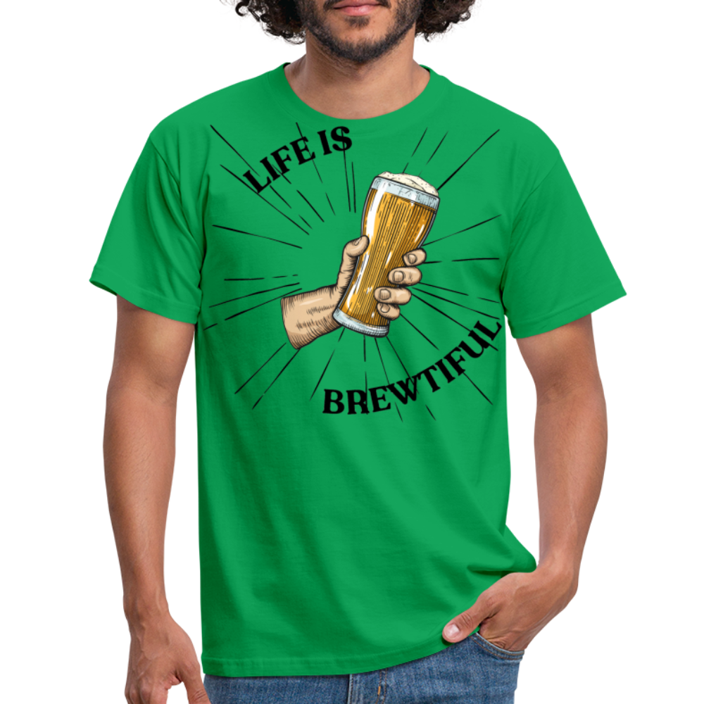 LIFE IS BREWTIFUL - Herren T-Shirt - Kelly Green