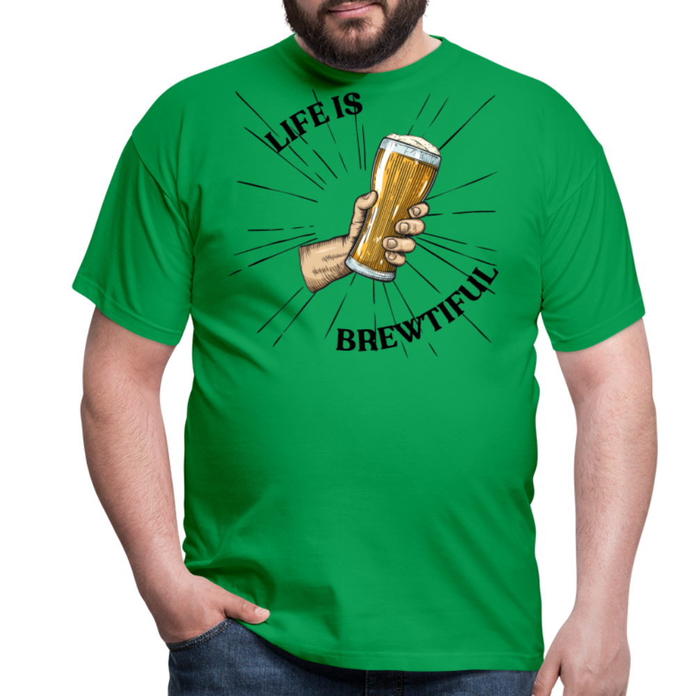 LIFE IS BREWTIFUL - Herren T-Shirt - Kelly Green