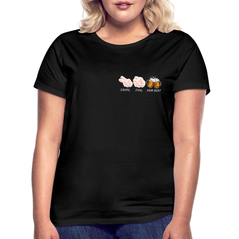 SCHERE STEIN - Damen T-Shirt - Schwarz