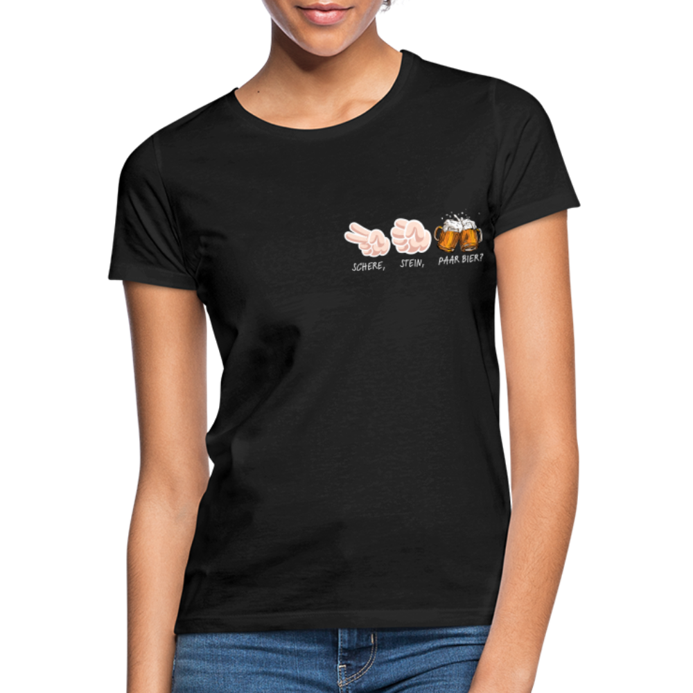 SCHERE STEIN - Damen T-Shirt - Schwarz