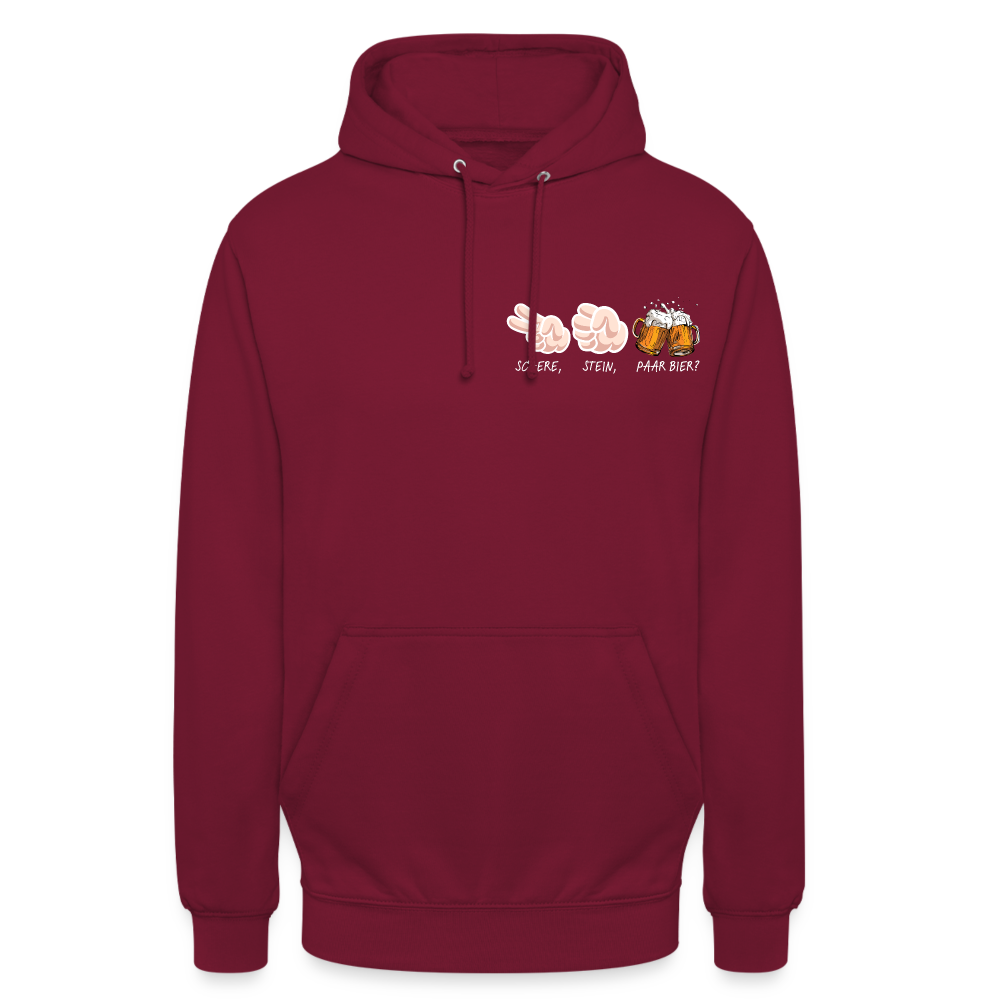 SCHERE STEIN - Unisex Hoodie - Bordeaux