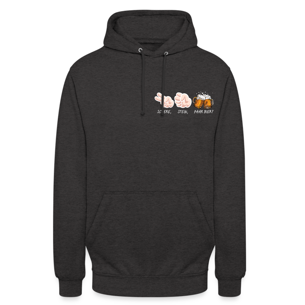 SCHERE STEIN - Unisex Hoodie - Anthrazit