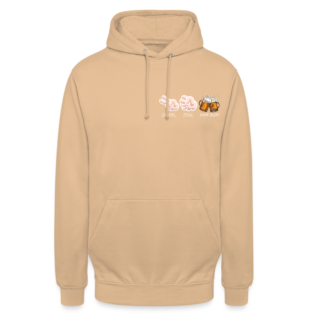 SCHERE STEIN - Unisex Hoodie - Beige