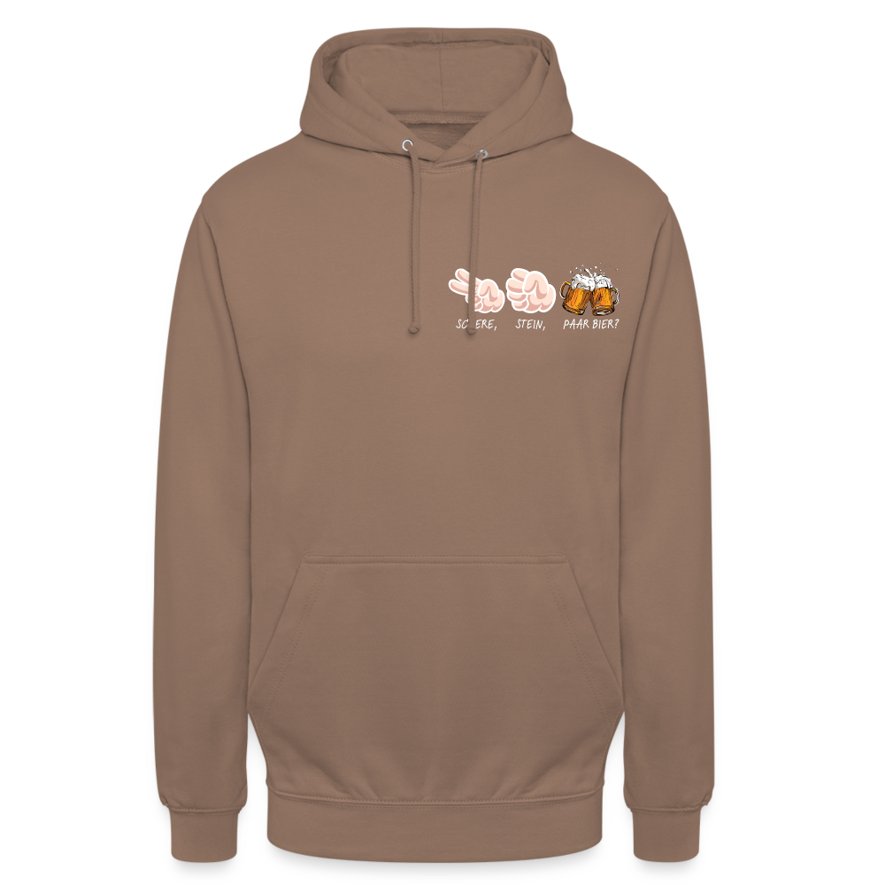 SCHERE STEIN - Unisex Hoodie - Mokka