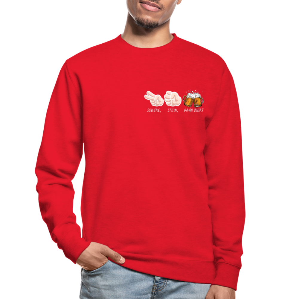 SCHERE STEIN - Unisex Pullover - Rot