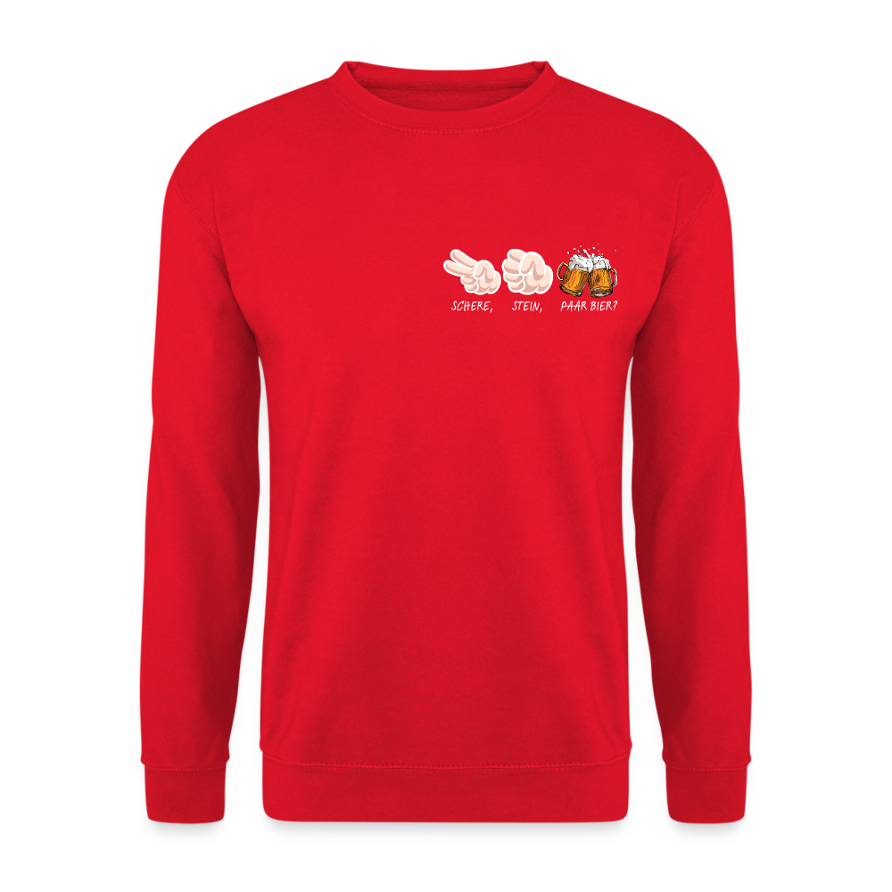 SCHERE STEIN - Unisex Pullover - Rot