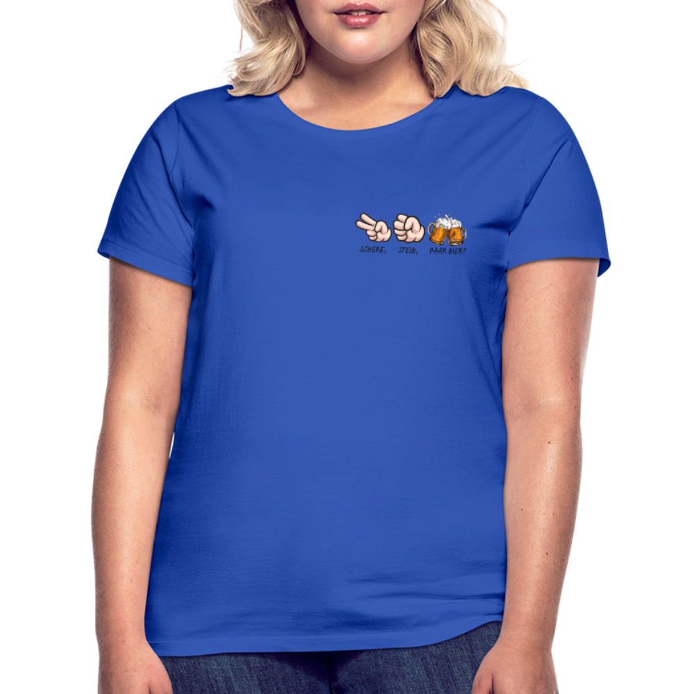 SCHERE STEIN - Damen T-Shirt - Royalblau