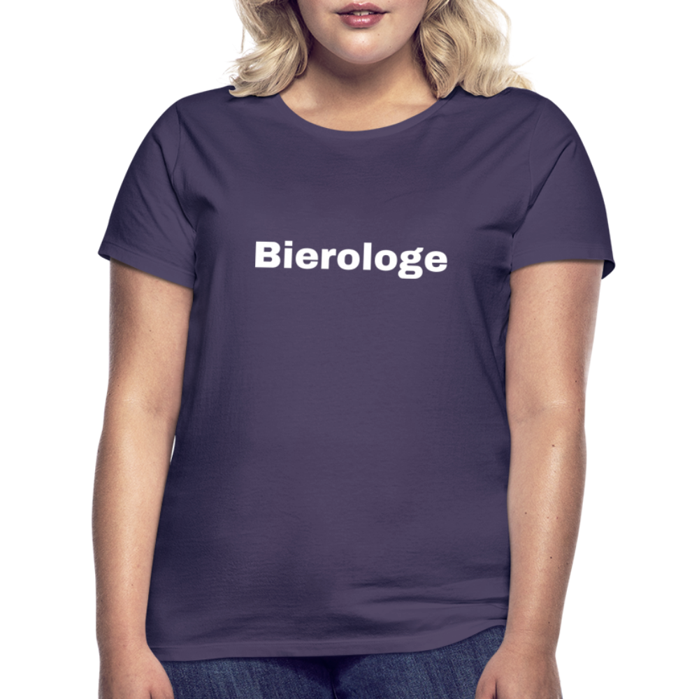 BIEROLOGE - Damen T-Shirt - Dunkellila