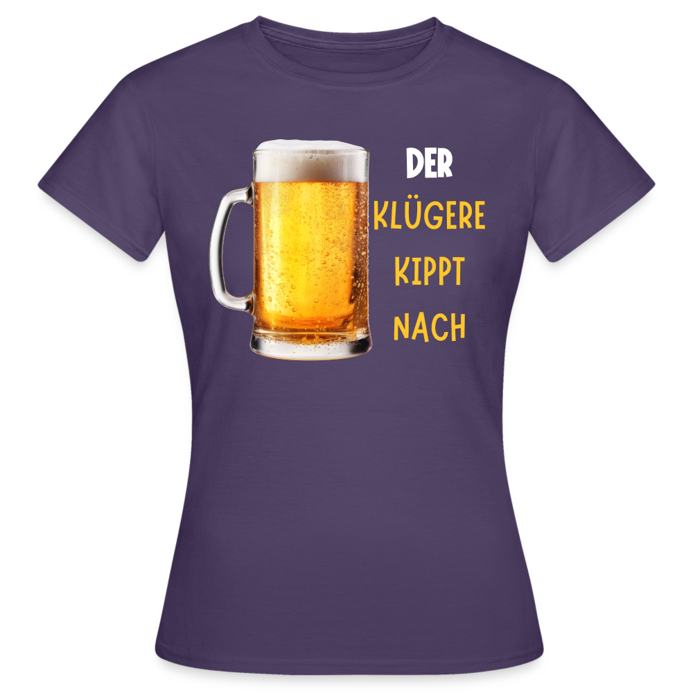 DER KLÜGERE - Damen T-Shirt - Dunkellila