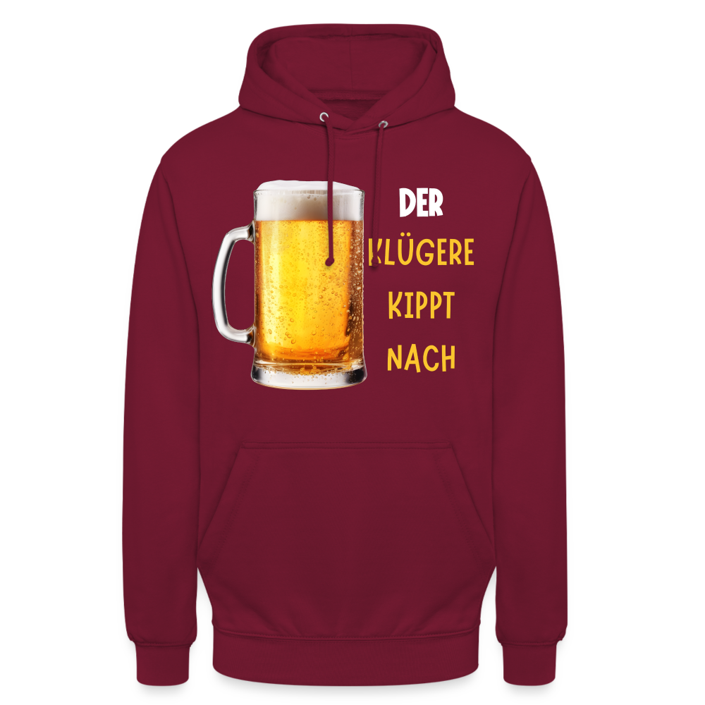 DER KLÜGERE - Unisex Hoodie - Bordeaux