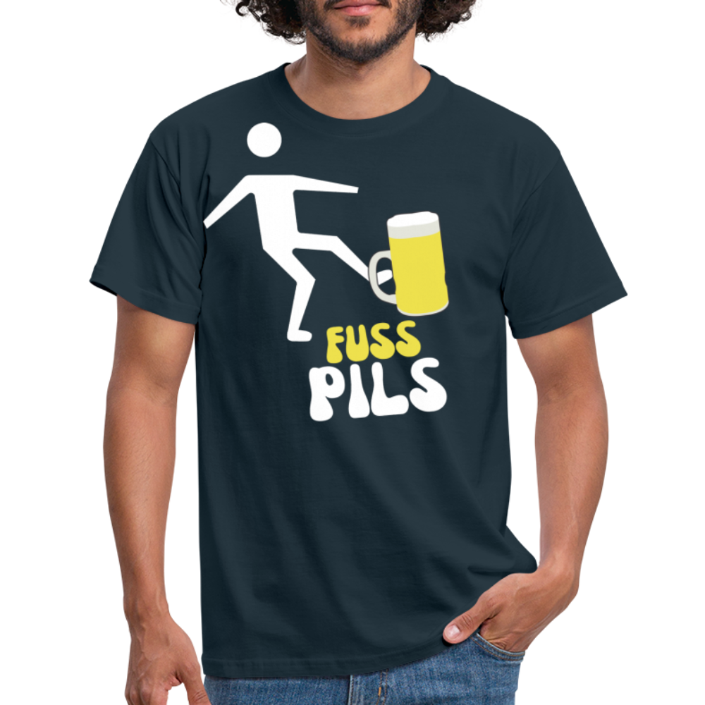 FUSS PILS - Herren T-Shirt - Navy