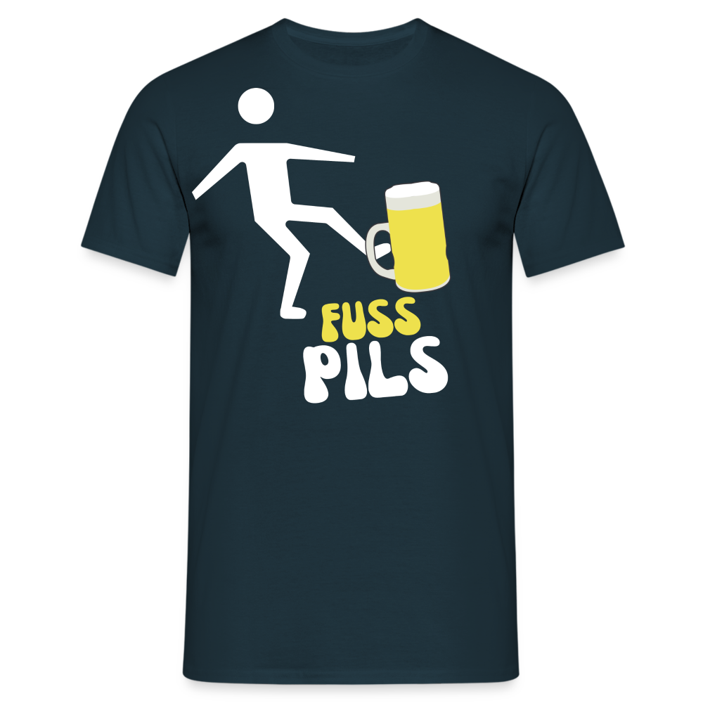 FUSS PILS - Herren T-Shirt - Navy