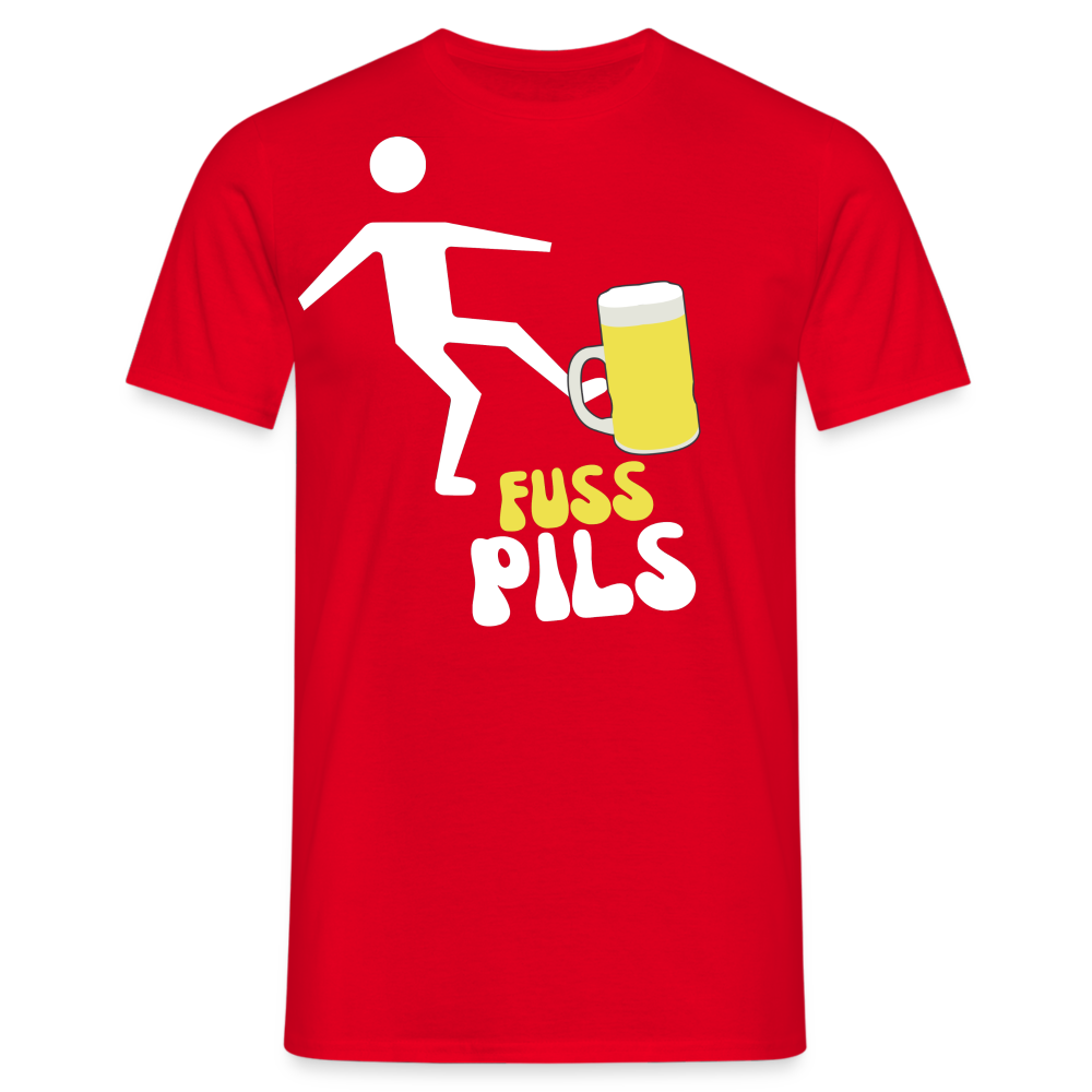 FUSS PILS - Herren T-Shirt - Rot