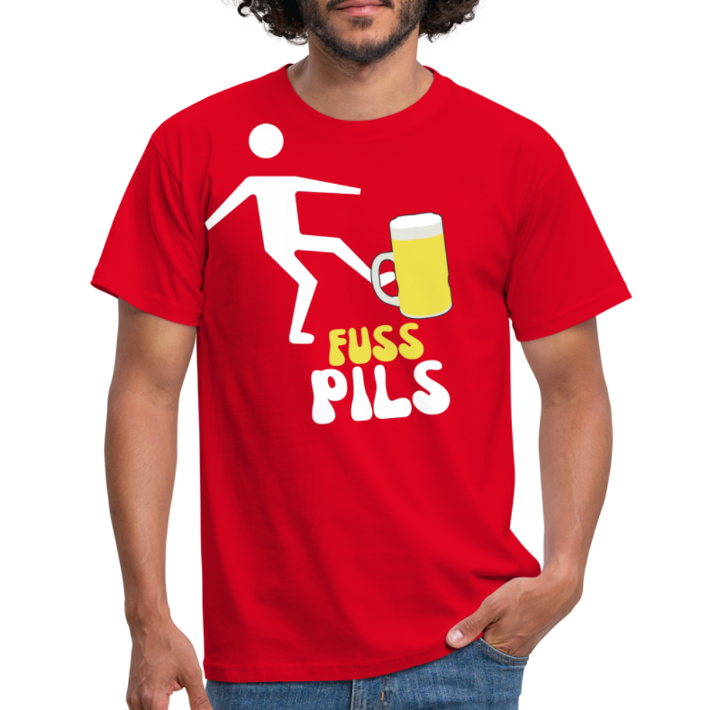 FUSS PILS - Herren T-Shirt - Rot