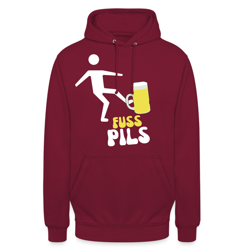 FUSS PILS - Unisex Hoodie - Bordeaux