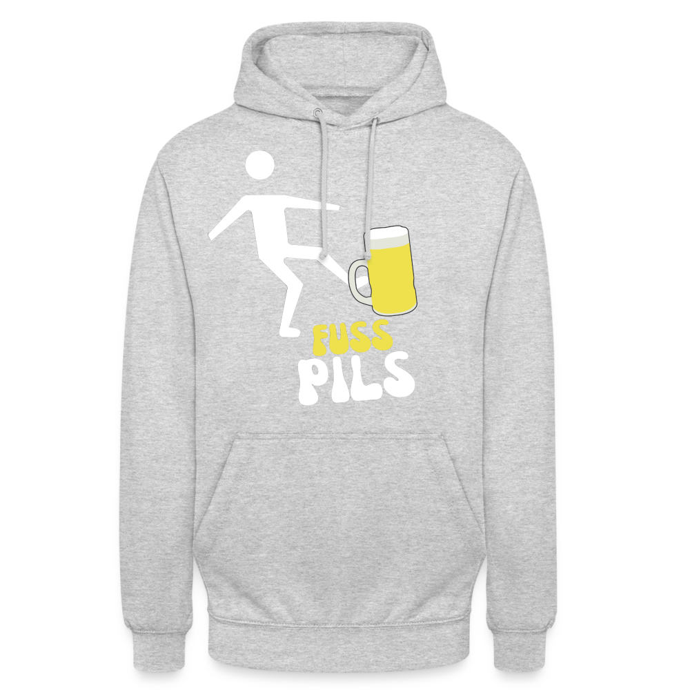 FUSS PILS - Unisex Hoodie - Hellgrau meliert