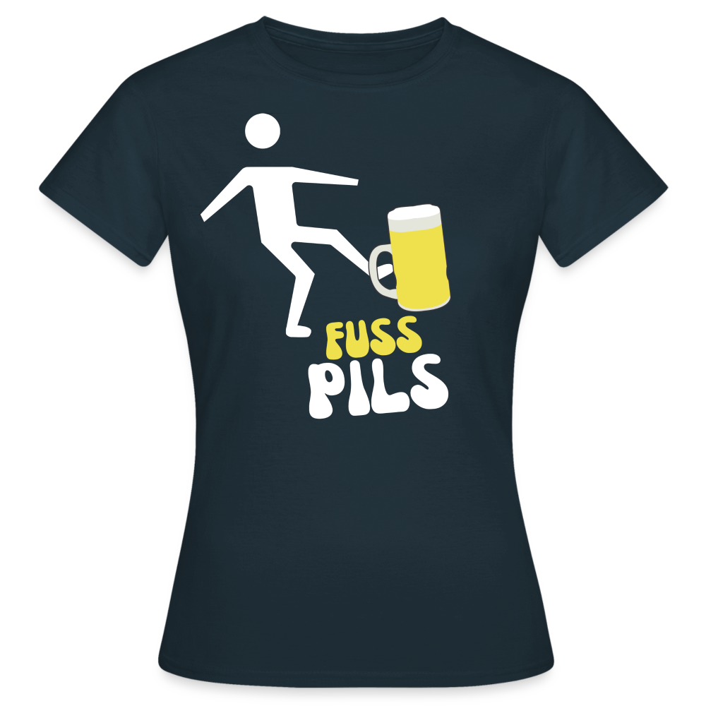 FUSS PILS - Damen T-Shirt - Navy