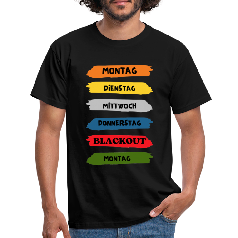 BLACKOUT - Herren T-Shirt - Schwarz