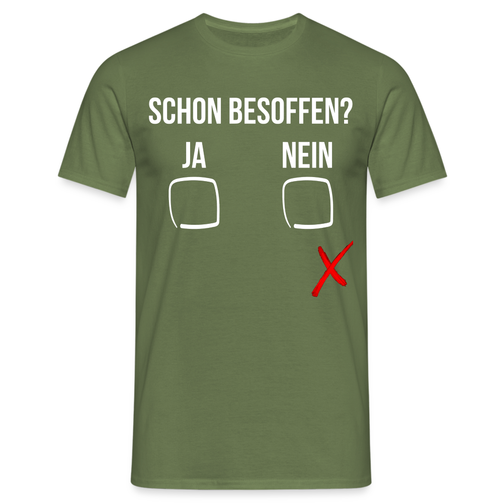 SCHON BESOFFEN - Herren T-Shirt - Militärgrün