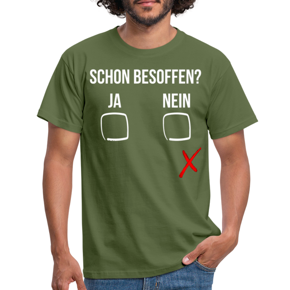 SCHON BESOFFEN - Herren T-Shirt - Militärgrün