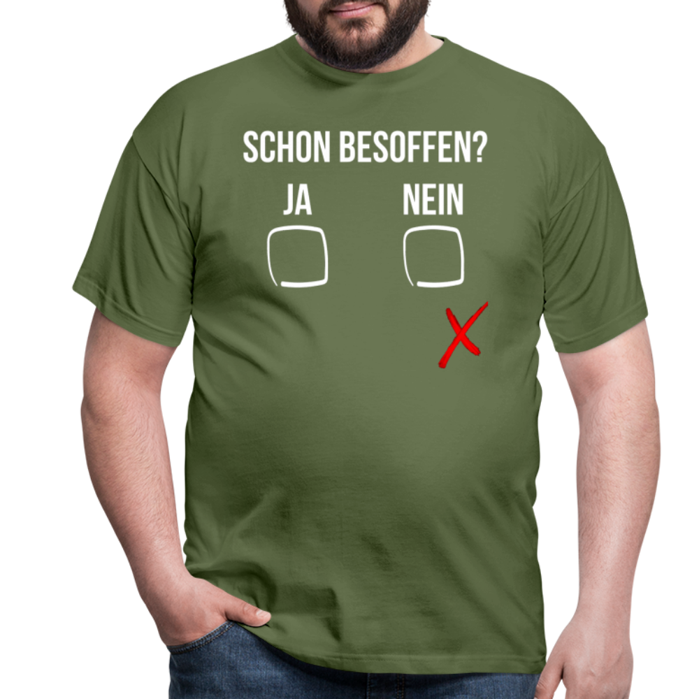 SCHON BESOFFEN - Herren T-Shirt - Militärgrün