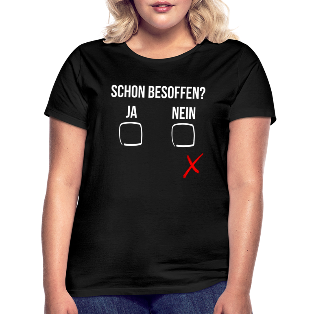 SCHON BESOFFEN - Damen T-Shirt - Schwarz