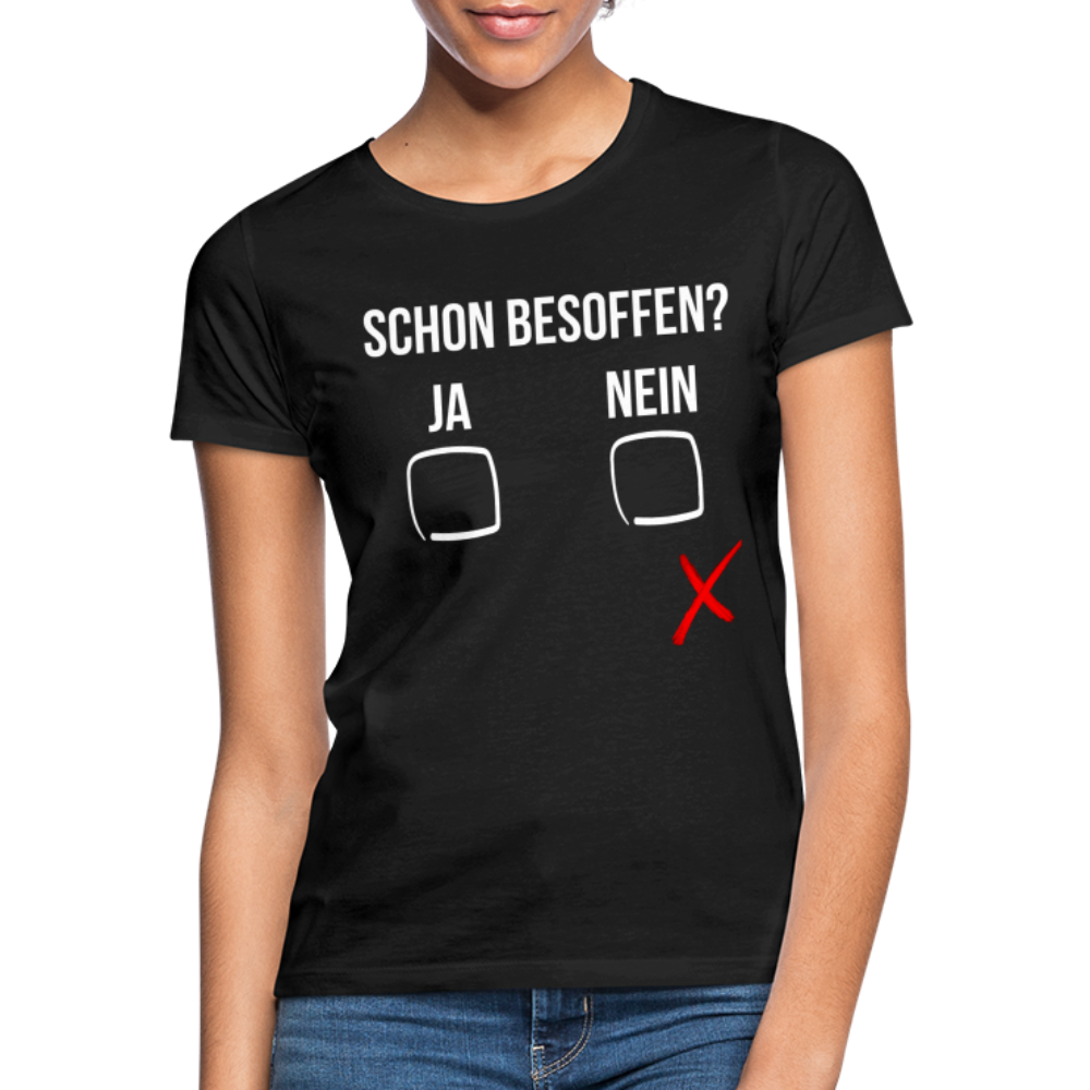 SCHON BESOFFEN - Damen T-Shirt - Schwarz