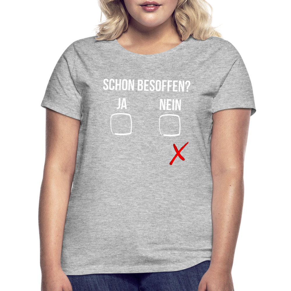 SCHON BESOFFEN - Damen T-Shirt - Grau meliert