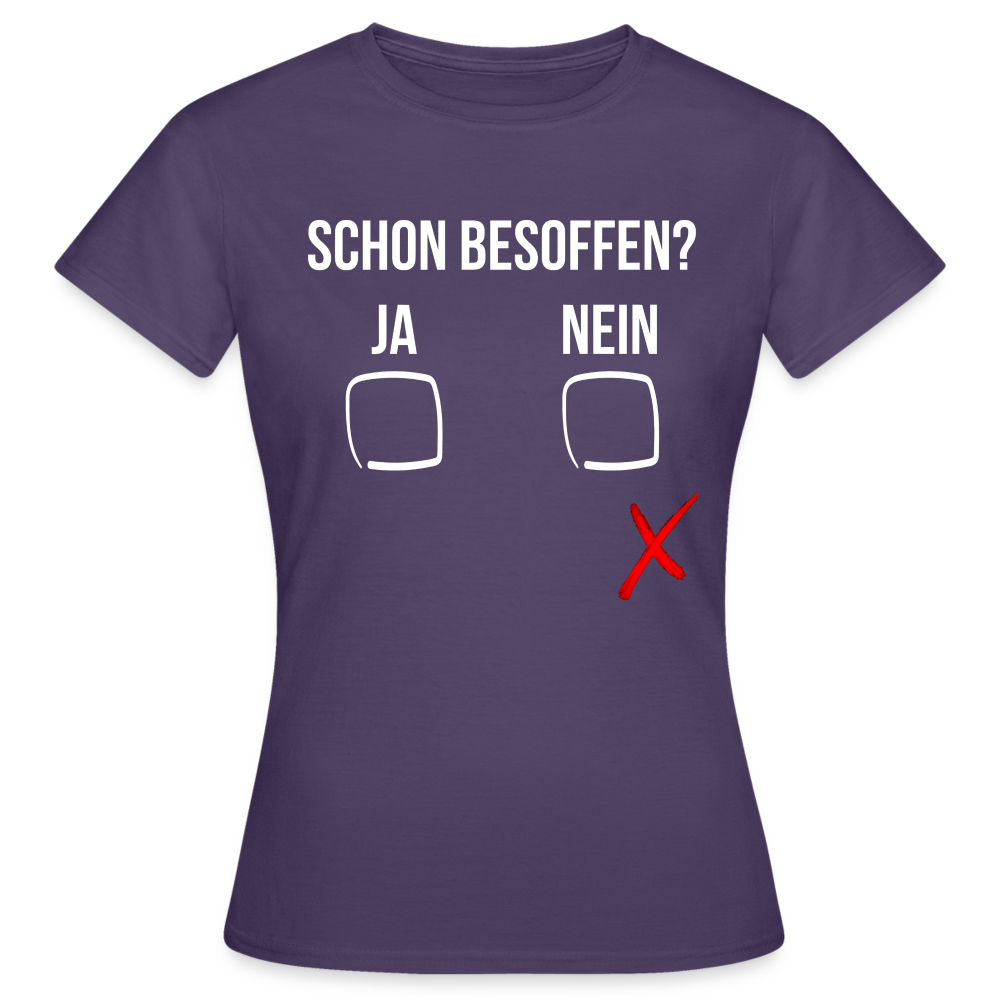 SCHON BESOFFEN - Damen T-Shirt - Dunkellila