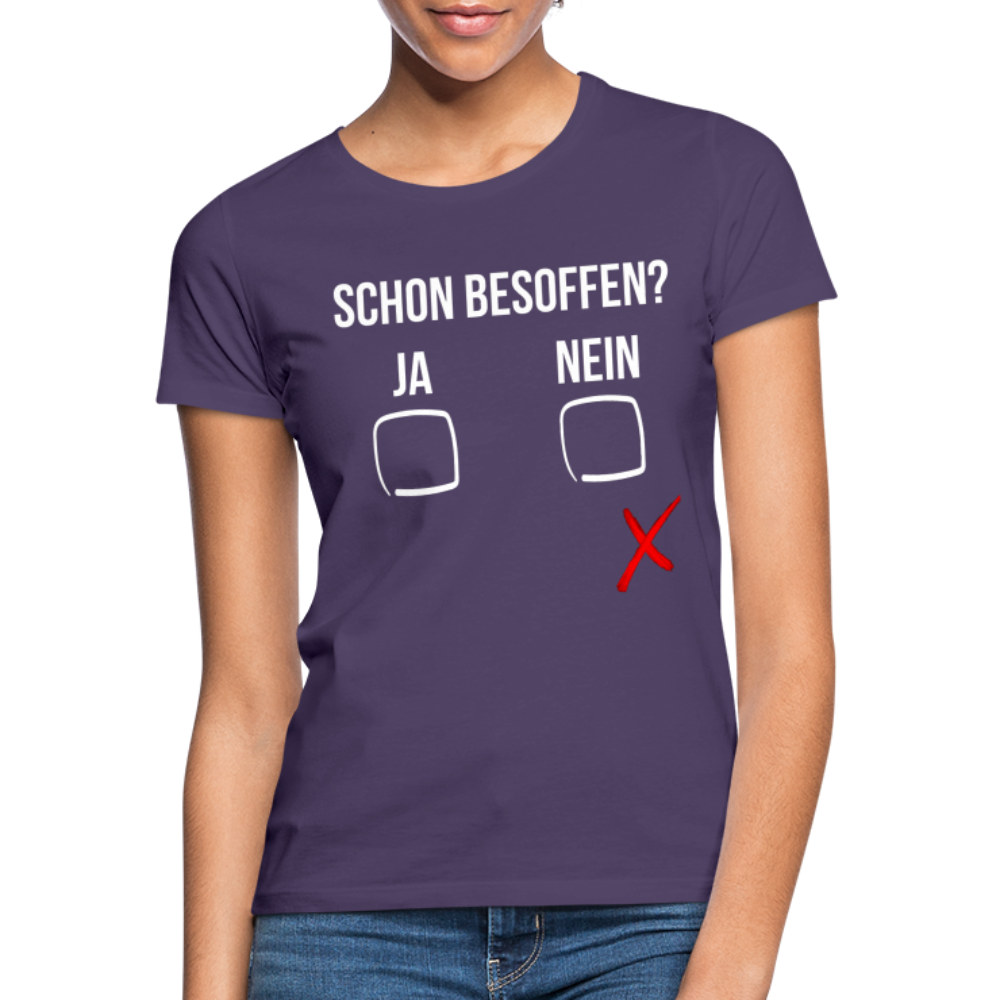 SCHON BESOFFEN - Damen T-Shirt - Dunkellila