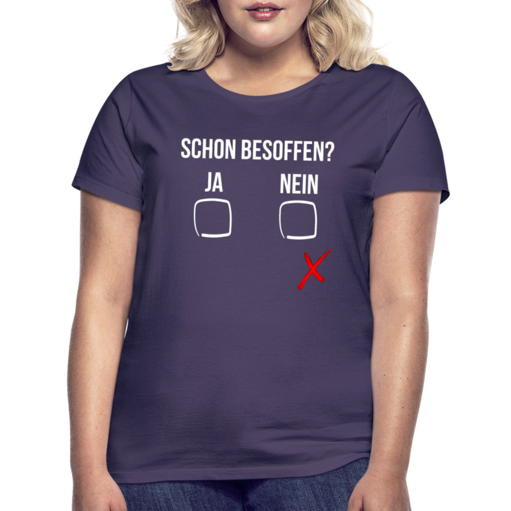 SCHON BESOFFEN - Damen T-Shirt - Dunkellila