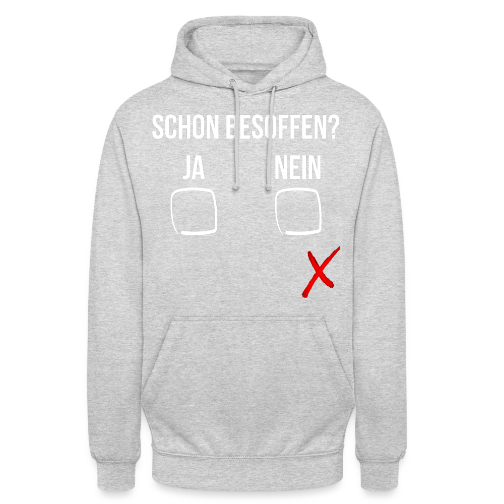 SCHON BESOFFEN - Unisex Hoodie - Hellgrau meliert