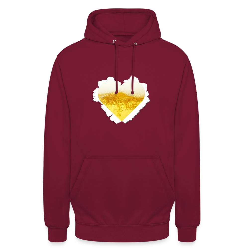 BIER HERZ - Unisex Hoodie - Bordeaux