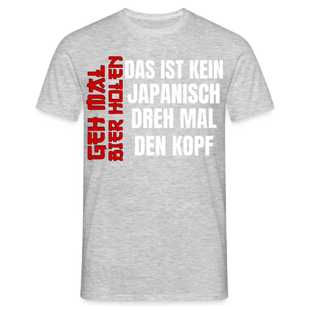 KEIN JAPANISCH - Herren T-Shirt - Grau meliert