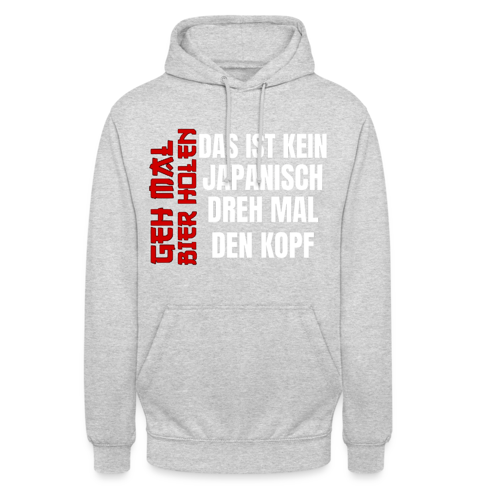 KEIN JAPANISCH - Unisex Hoodie - Hellgrau meliert