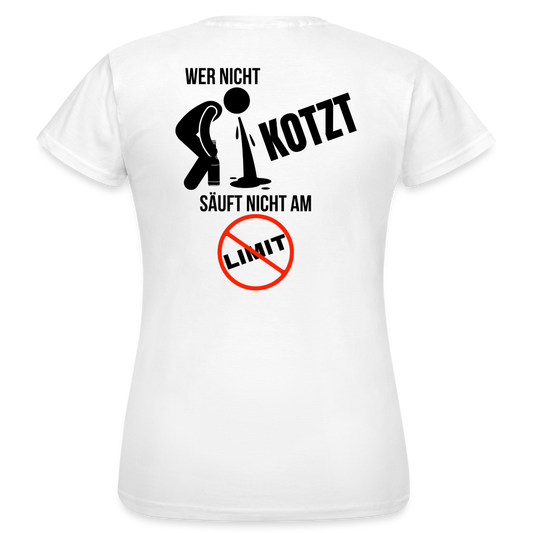 AM LIMIT - Damen T-Shirt (backprint) - weiß