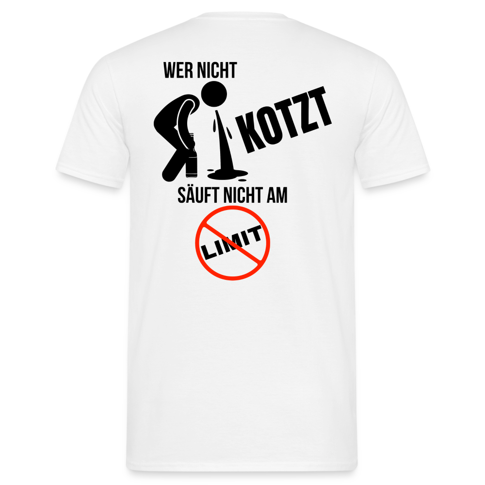 AM LIMIT - Herren T-Shirt (backprint) - weiß